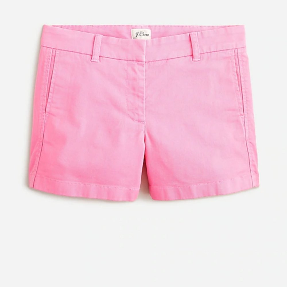 J.Crew 4" stretch chino short Larkspur Pink size 8